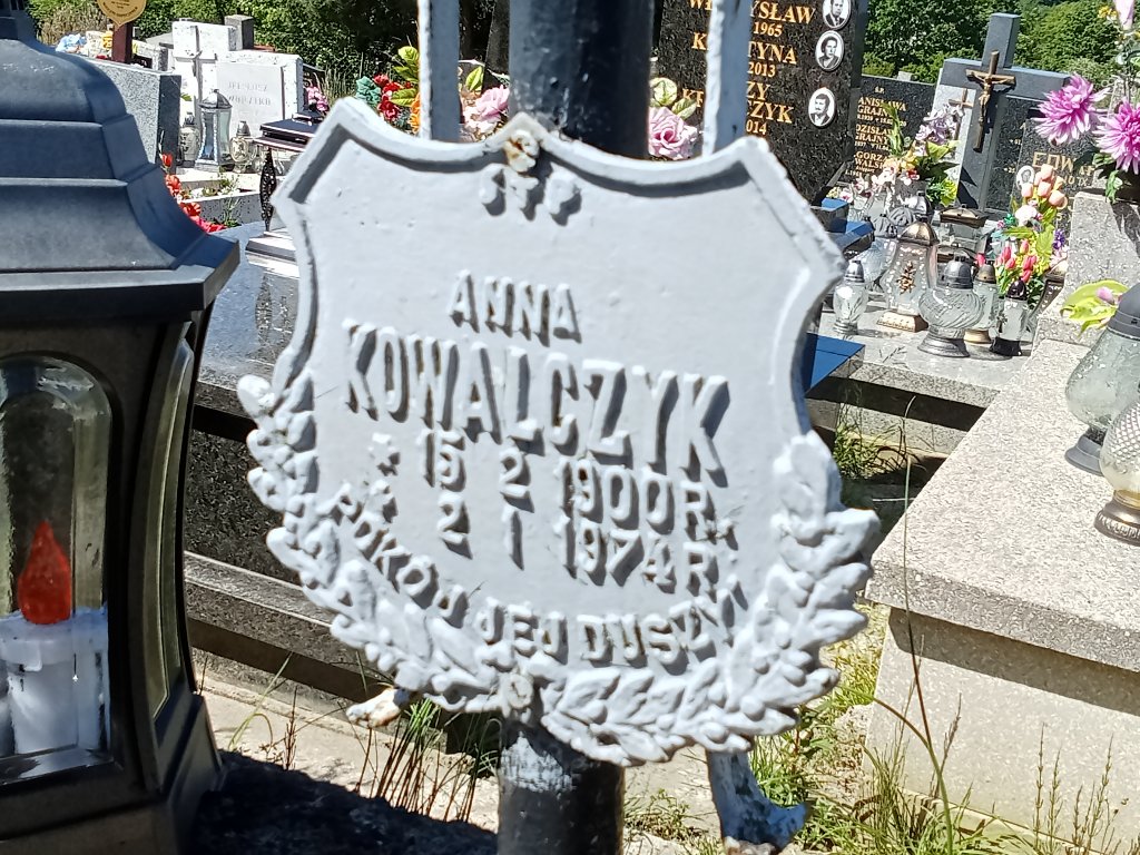 Anna Kowalczyk 1900 Stryszów - Grobonet - Wyszukiwarka osób pochowanych