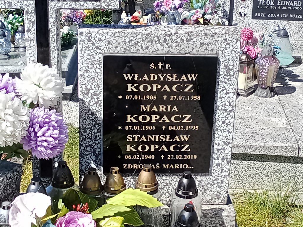 Maria Kopacz 1906 Stryszów - Grobonet - Wyszukiwarka osób pochowanych